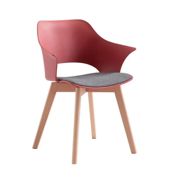 Cadeira de lazer moderna de plástico PP móveis ergonômicos para sala de estar