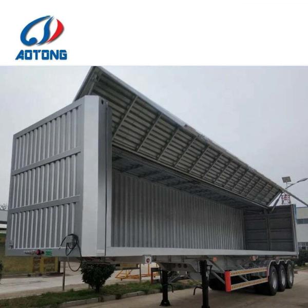 11000-13000 mm Semi-reboque de asa aberta de dois lados para carga e descarga flexíveis de carga