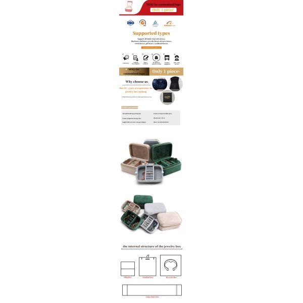 Boîte à bagues de voyage en velours pour collier de couple Han Hong, rangement de bijoux