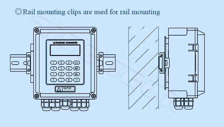 High Precision Ultrasonic Flow Meter 4-20mA Output Wall Mounted Easy Installation