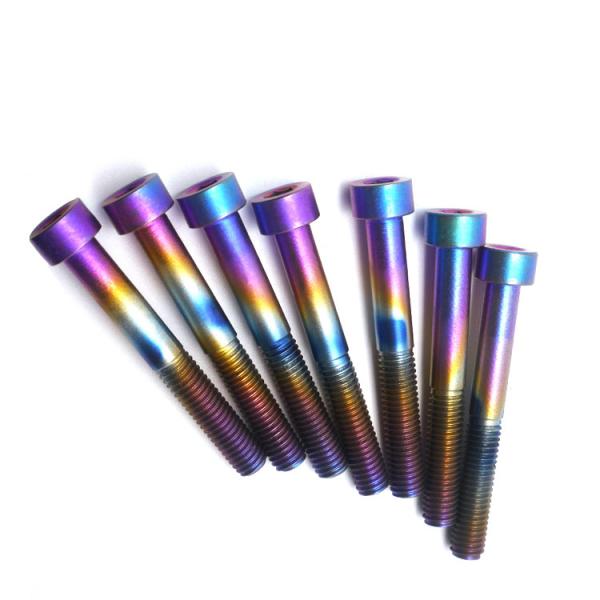 Anodized Colored Rainbow Titanium Motorcycle Parts Gr5 Titanium Screws M6 M3 M4 M5