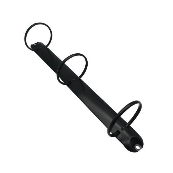 Enhanced Type Three Ring Binder Hardware Matte Black A4 Ring Binder Mechanism 11 Inch