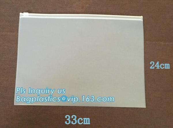 printed slider zipper bag/transparent zip lock plastic packing bag for file,garment,scarf/plastic bag, slider zipper pvc