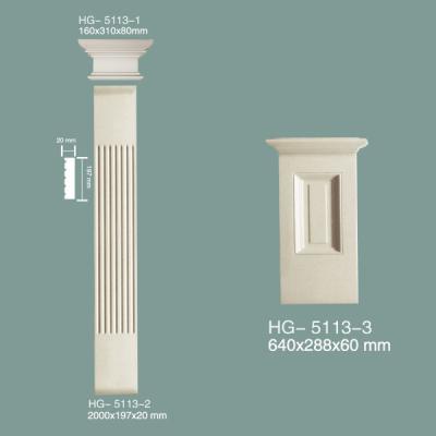 PU Pillar PU Roman Column Polyurethane Roman Column Moulding HG-5113