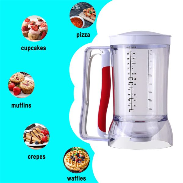 17x11.4x18.7cm Batter Flour Paste Dispenser for Pancake Cookie Cake Muffins Separator