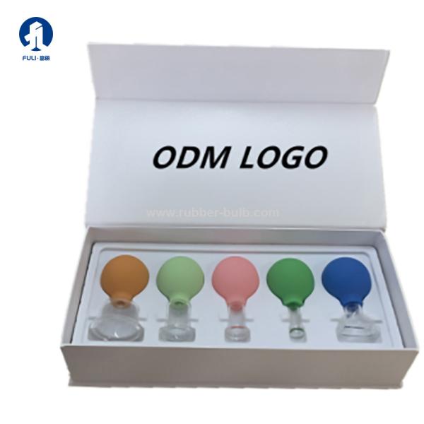 4Pcs grupo colocando facial de vidro - colocar facial do silicone profissional da categoria para o corpo, cara, pescoço, parte traseira, massagem do olho
