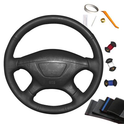Custom Hand Sewing Artificial Leather Steering Wheel Cover for Mitsubishi Pajero Montero 2004