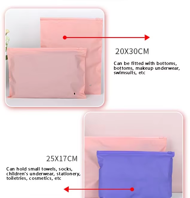 Customized PVC matte zipper clothing bags, plastic zipper locks, clothes, T-shirts, other clothing packaging - for socks and shoes