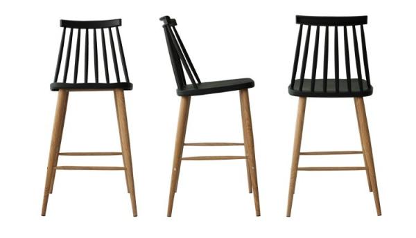 Simple Windsor chair solid wood dining chair family creative leisure chair dining room stool Nordic negotiating chair