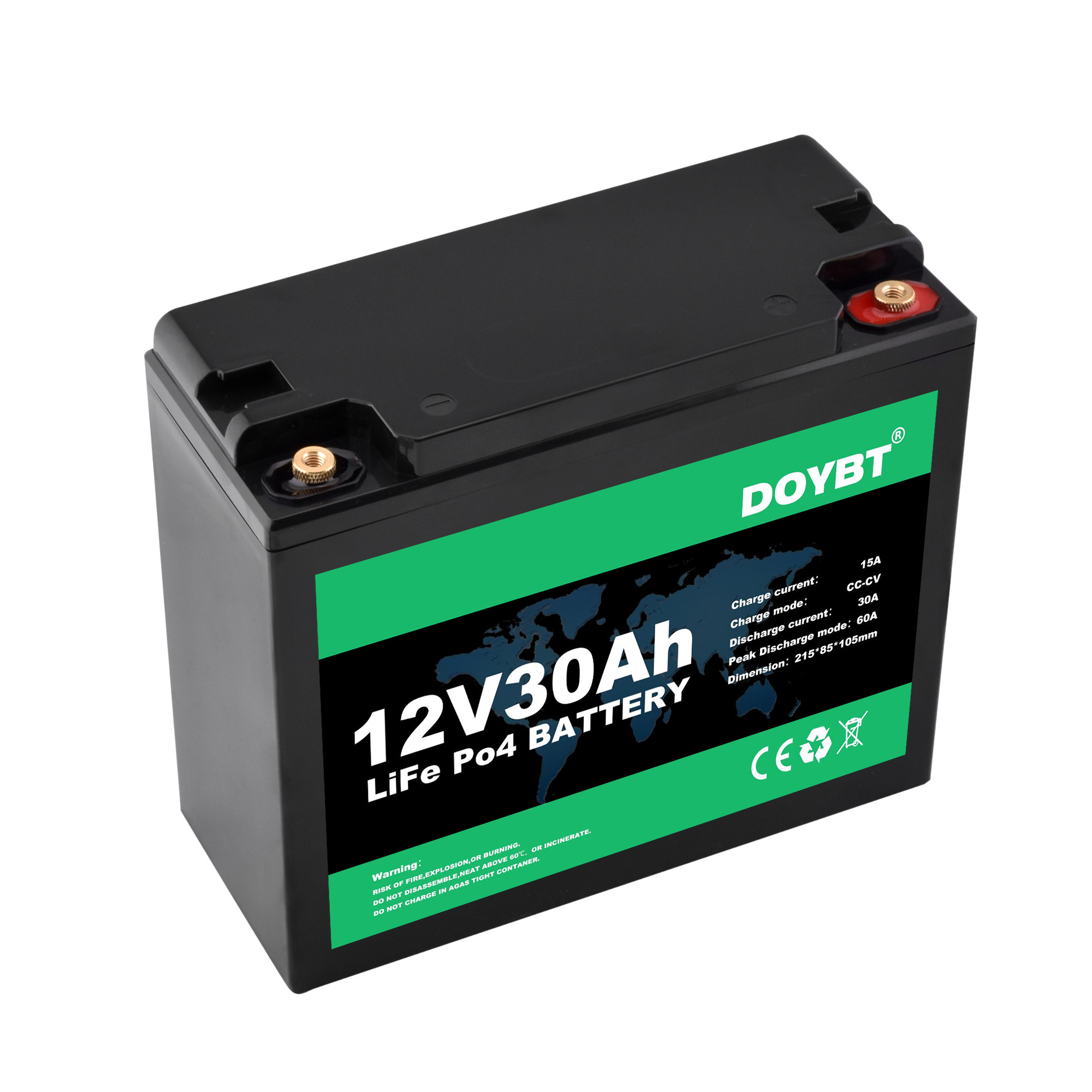 блок батарей 12V 30Ah LiFePO4 перезаряжаемые для резервного электропитания