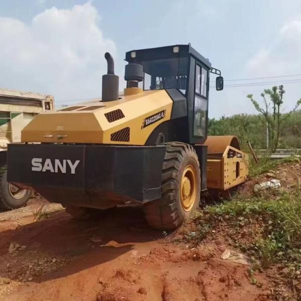 Usado Sany SSR220 Full Hidráulico Duplo Acionamento Single Steel Wheel Roller para Venda