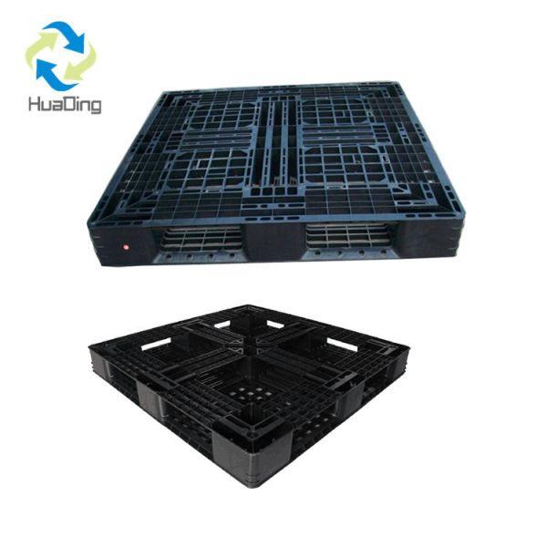 Dynamic Load of 0.8T and 4-Way Entry Type Black Recycled Material Used Plastic Pallet