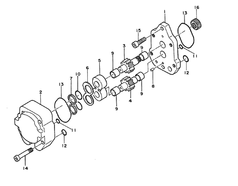 4206916 гидравлический гидронасос экскаватора насосов с зубчатой передачей EX100-1 Хитачи