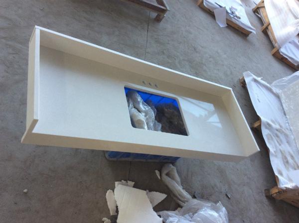 Solid Stone Sparkle Quartz Countertops , Quartz Kitchen Top Heat Resistance