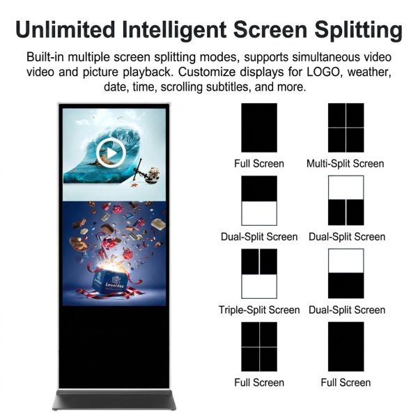 Digital Signage with Viewing Angle >178° and Storage Temperature -20℃ To 60℃ Featuring Cloud-based Or On-premise CMS