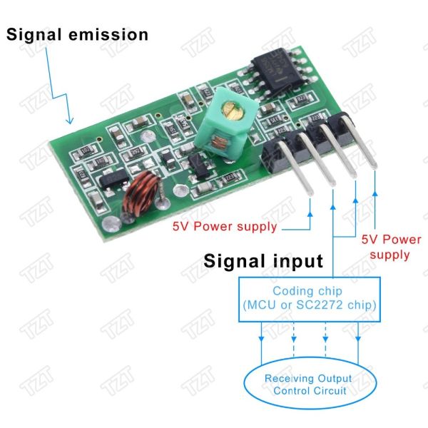 Custom Pcb assembiles wireless transmitter module receiver  printed circuit board kit 5V DC 433MHZ wireless for 433Mhz