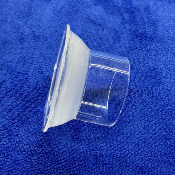 Coustomization Heat Resistance Outer Square Inner Circular Tapered Long Mouth Quartz Test Tube