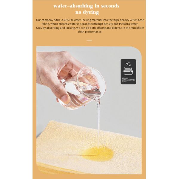 High Water Absorption Microfiber Suede Fabric Car Cloths For Washing