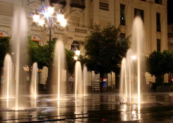 Large Outdoor Dry Ground Floor Water Fountains With Customized Music Dancing