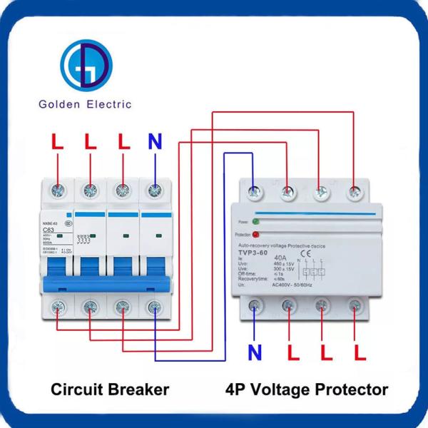100A 3p 380V Household Voltage Protective Device for Overvoltage And Undervoltage Protection