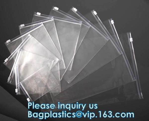 Vinyl Slider PE PVC EVA Forsted Matte Compostable Zipper Lock Bag, Holographic Laser Zip Seal Grip Bags
