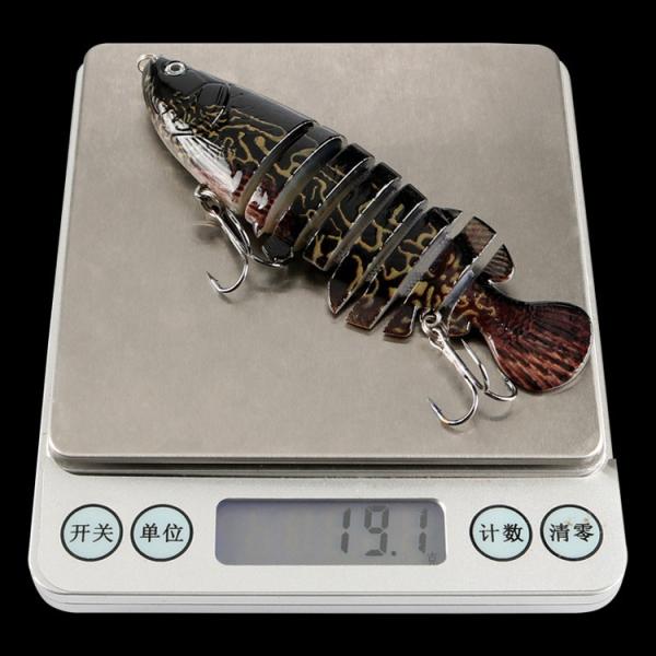 13 couleurs 10,5 cm/18,6 g 3D yeux appât pour poisson-dragon immergé huit appât de pêche multi-articulé