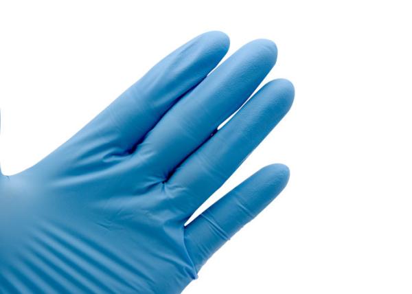 230MM Length Disposable Nitrile Gloves Powder Free Blue Color For Safety Protective