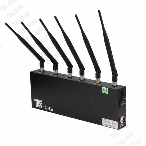 Poder superior do jammer do sinal do telefone celular de 6 antenas para bibliotecas/museus