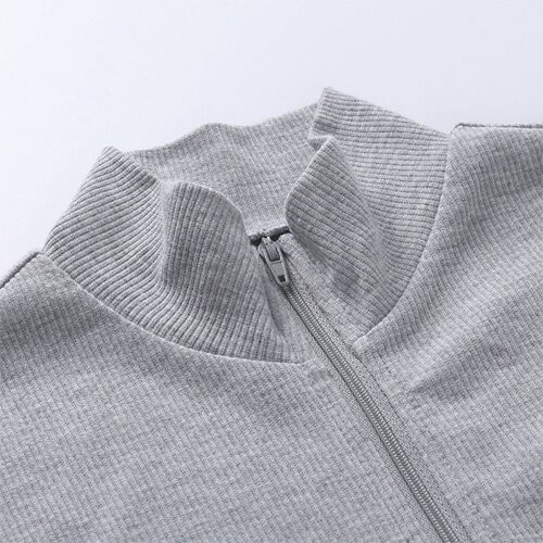 OEMmaufactory Autumn  New Slim Solid Sympotic cotton v-neck Long -sleeved Top