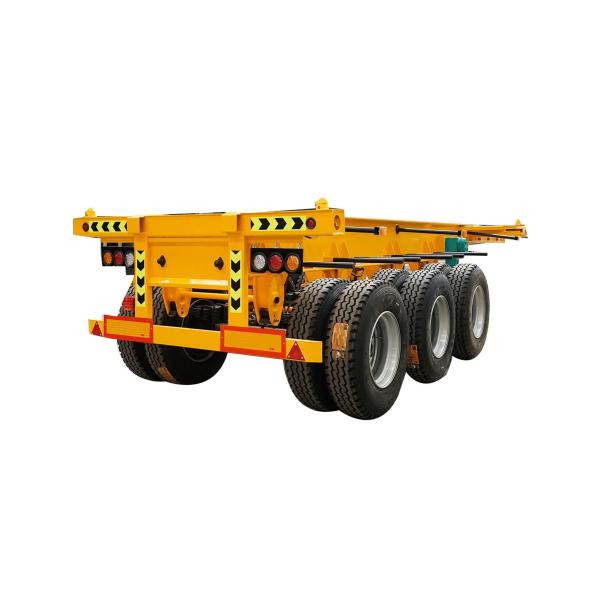 Shandong Juyuan 20ft 40ft Skeleton Chassis Container Semi Trailer Sturdy Steel Design
