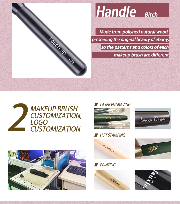 Faux Wool Flat Head Cream Paste Brush, OEM/ODM Services Available-Product Code: Y06