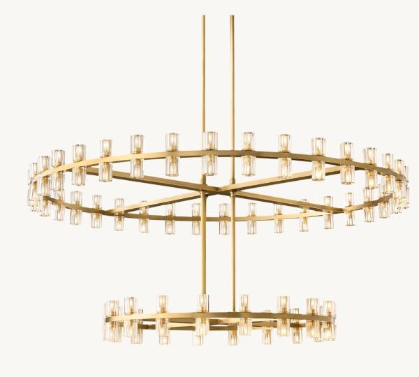 60 Inch 36 Inch Crystal Brass Chandelier 300W Crystal Chandelier For Living Room