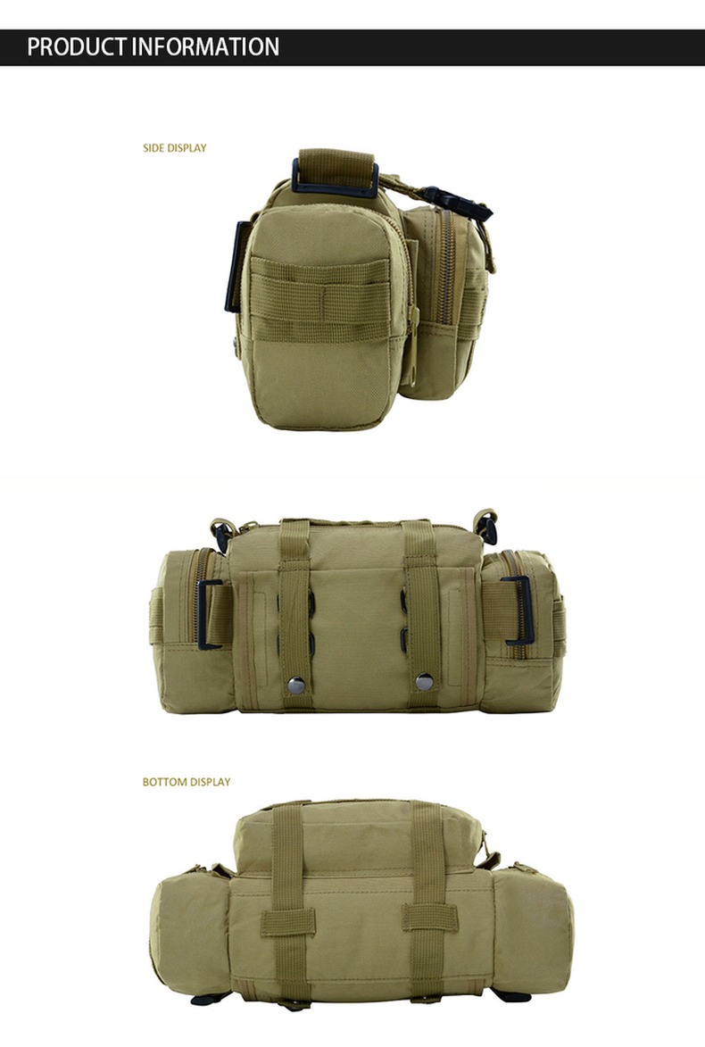 Путешествия Кампинг Пешие прогулки Необходимый прочный зеленый рюкзак Рюкзак Molle Pack