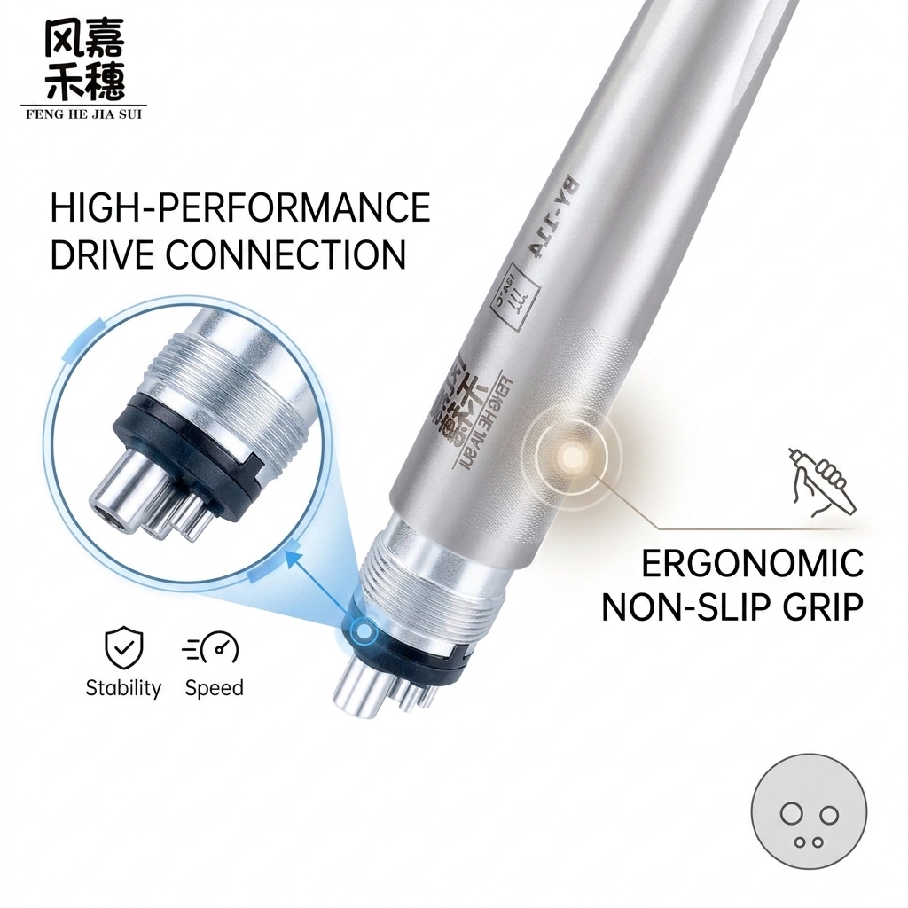 Dental Surgical Handpiece with Push Button Chuck, Fully Autoclavable Up To 135°C and LED Self-Luminous Generator