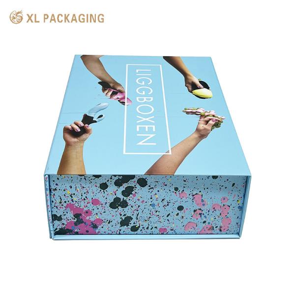XL Packaging Custom Packaging Factory Luxury Rigid Cardboard Foldable Paper Boxes Magnetic Closure Shoe Packaging Box