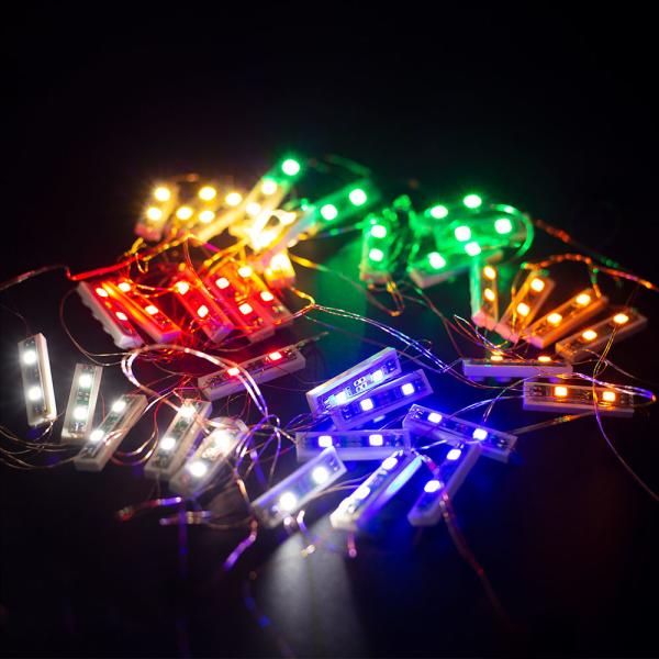 Compatible with legoinglys MOC construction accessories 6 colors LED light toys 1x4 plastic brick building blocks