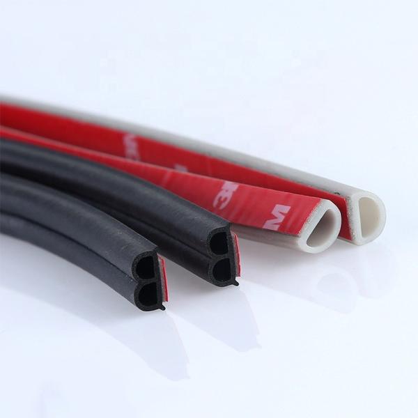 Windproof D Shape Rubber Door Sealing Strip with Simple Adhesive Tape Installation