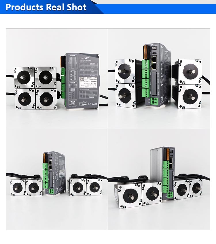 Lichuan 4A DC Open Loop Stepper Motor Drivers Kit EtherCAT 2.5N.m 2 Phase Nema24 DC24V~50V 4.0A