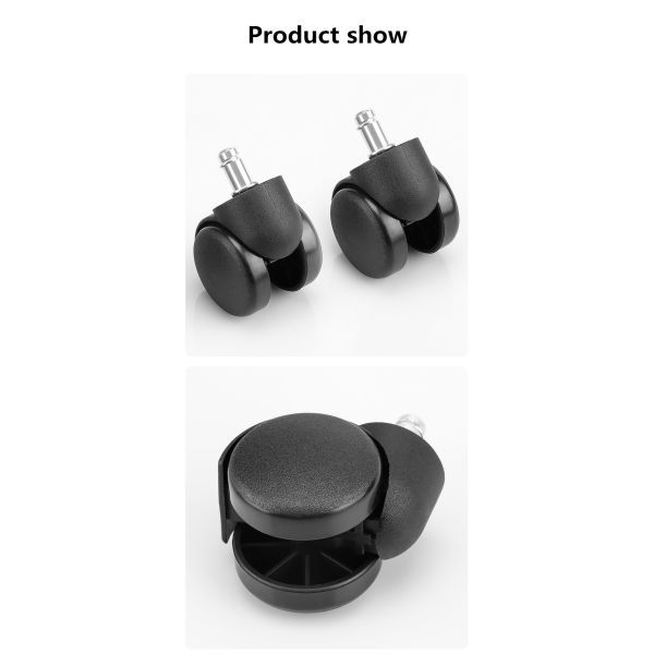 Furniture Caster Diameter 50mm Black PA Nylon Swivel Office Chair Cabinet Chair Wheel