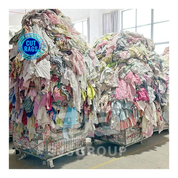 10Kg 20kg 25kg 10kg used rags wiping rags Used for machine cleaning Cutting used bedsheet mixed color rags