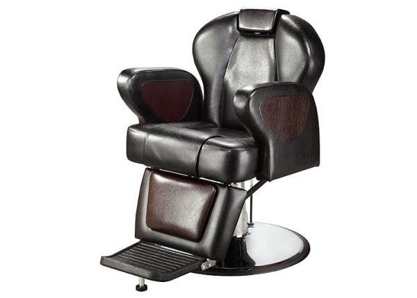 WT-6924 Brown Vintage Barber Shop Chairs Reclining Backrest With Tilted Footrest