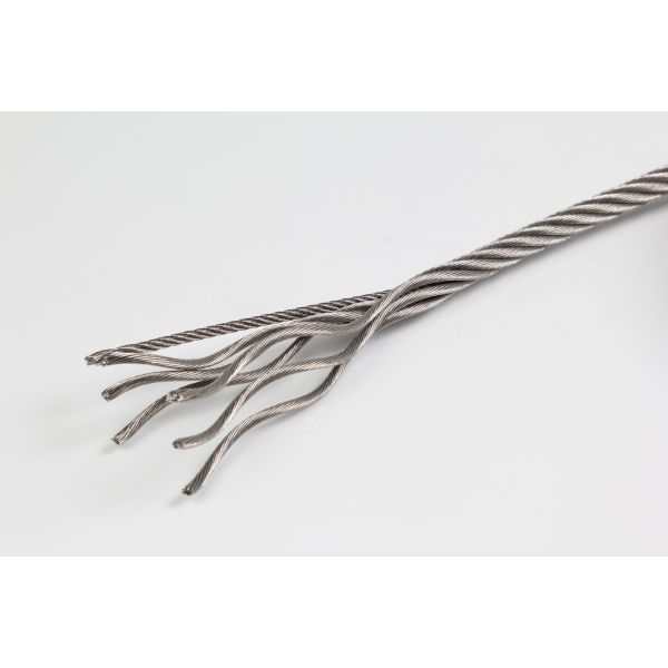 316 Cuerdas de alambre de acero inoxidable resistentes y firmes 1 * 37 12 mm para proyectos de construcción