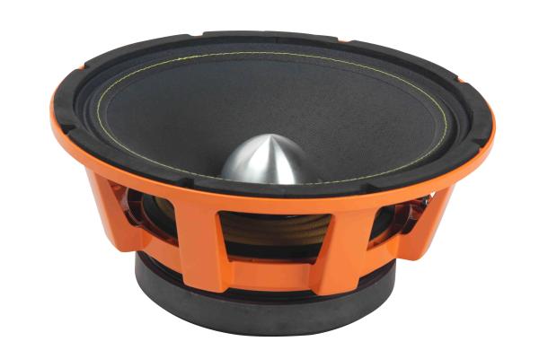 77.5oz Ferrite Magnet Slim Line Subwoofers Curved Cone Geometry Aluminum Material