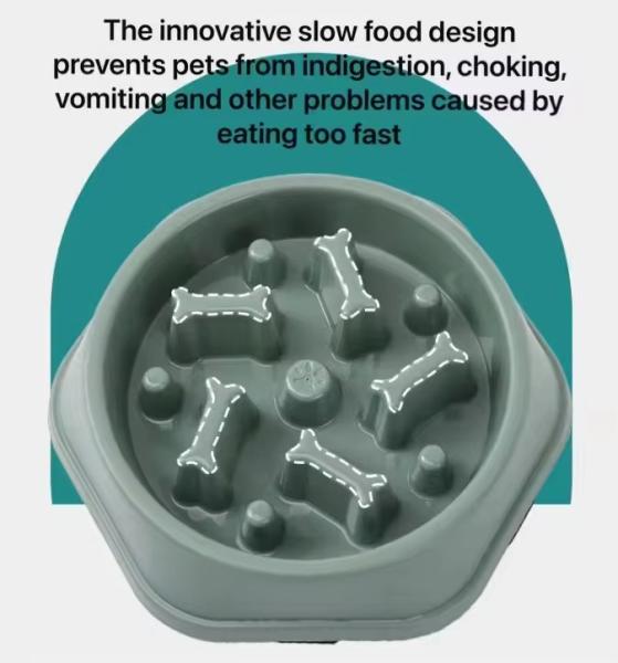 Anti Slip Slow Feeder Pet Bowls Round Anti Choke Feeding Bowl Eco Friendly