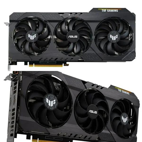 Black ASUS TUF GeForce RTX 3060 OC 12GB 3584 CUDA 15000MHz Single 8 Pin