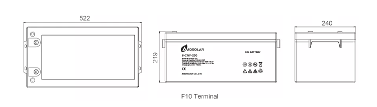 Amosolar GEL Свинцово-кислотный аккумулятор 12В 200AH 50ah 100ah 120ah 150ah 250ah Заряжаемый НЕТ