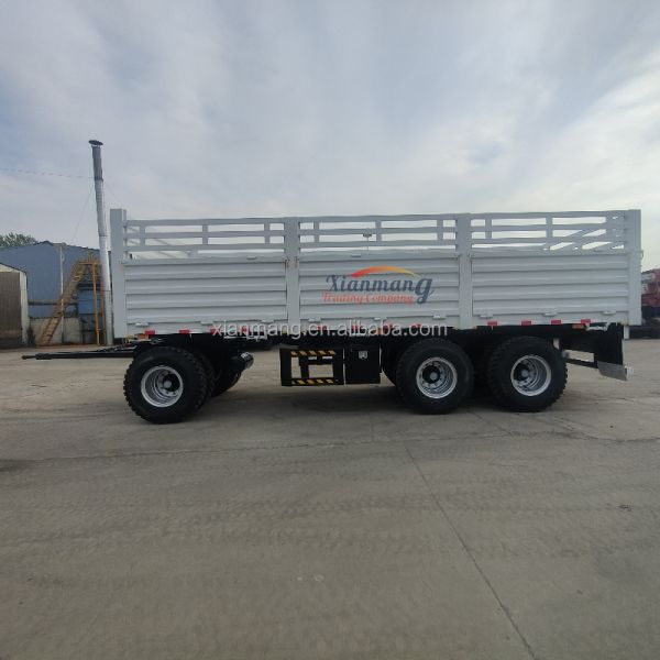 Customized Sinotruk HOWO 6X4 371HP 400HP 35t Used Cargo Truck 3 Axles Draw Bar Trailer