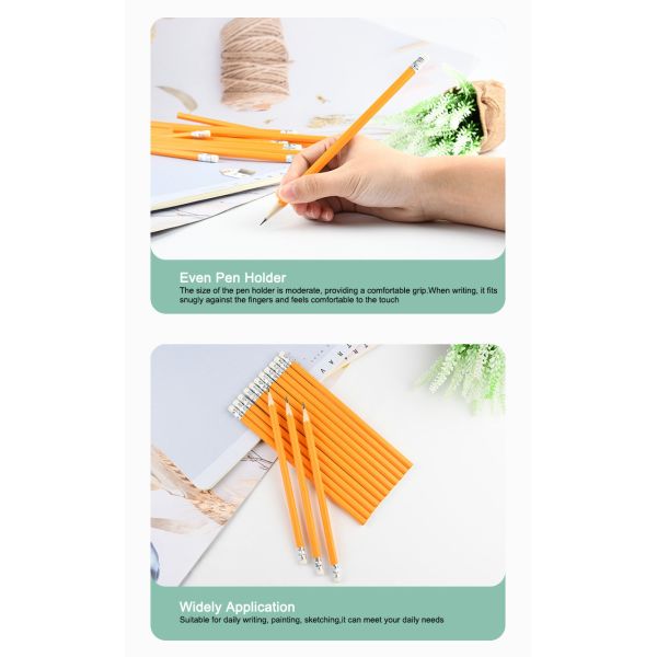 Estudiante de arte dibujo de dibujo lápiz de escritura HB barril hexagonal lápiz de madera amarillo