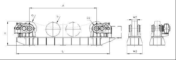 Vessel Pipe Tank Turning Rollers VFD Change Linear Speed Showed by Digital Display Export to Japan
