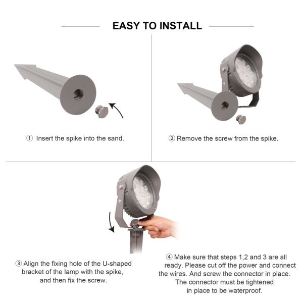 Outdoor LED Tree Light 12W 24W 36W Built-in DMX512 driver DC24V RGB3in1 Aluminum Lamp Body